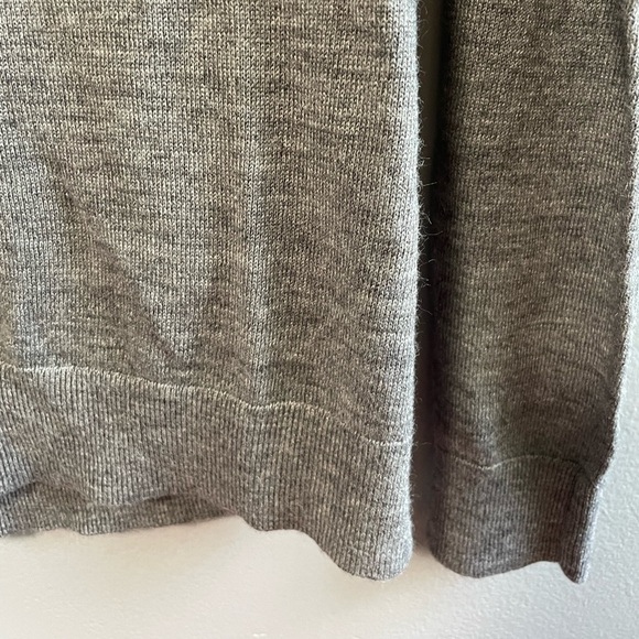 NWT Express Merino Wool Blend quarter zip gray sweater. Size Small - Picture 3 of 6